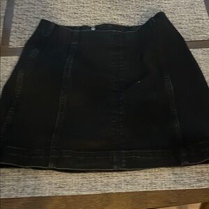 Black Denim Skirt